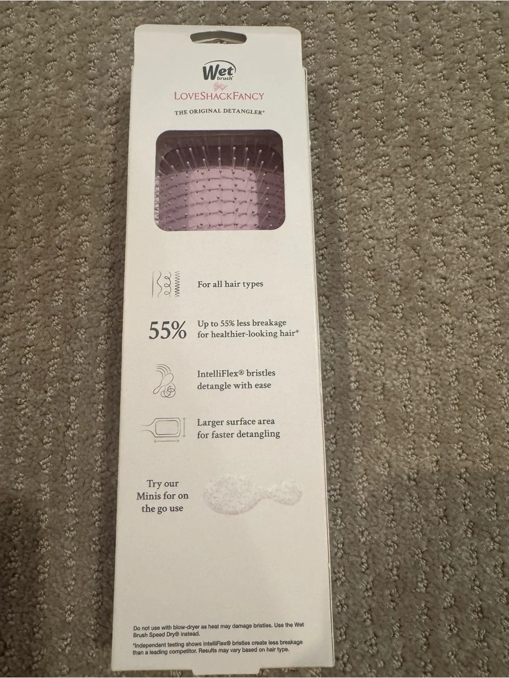 LoveShackFancy Pink Floral Paddle Detangler